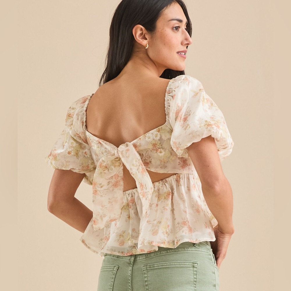 NWT-Altar’d State Penny Floral Babydoll top - Picture 3 of 12